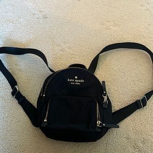 Kate spade mini black nylon backpack!
